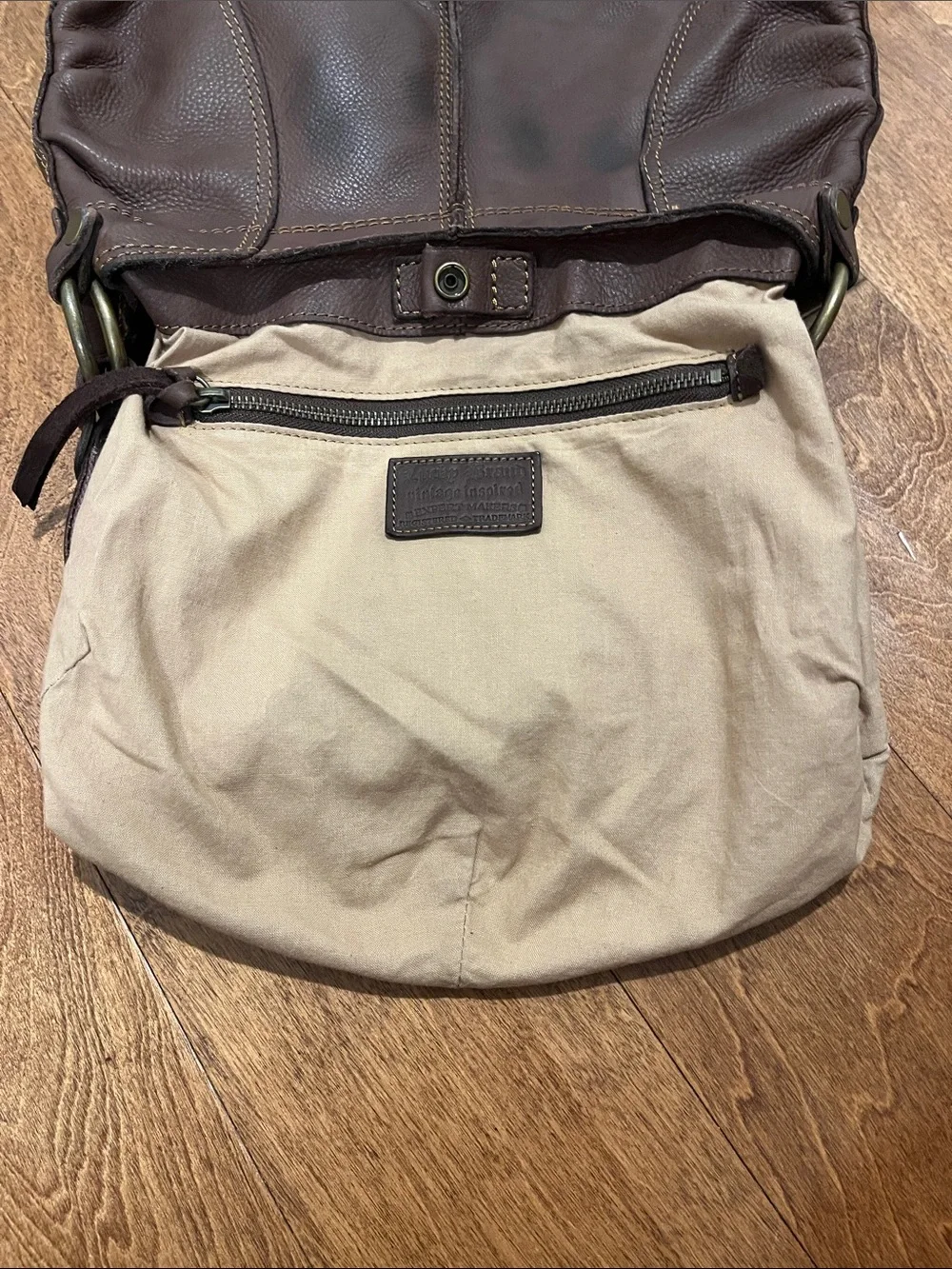 LUCKY BRAND dark brown leather slouchy shoulder/ hobo bag